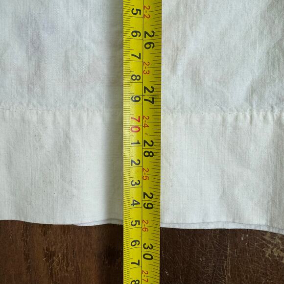 Vintage Pale Yellow Hand Embroidered flower orange ribbon COTTON pillow case - Picture 2 of 6